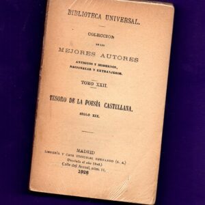 TESORO DE LA POESIA CASTELLANA. SIGLO XIX.