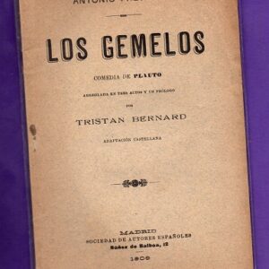 LOS GEMELOS : comedia de Plauto.