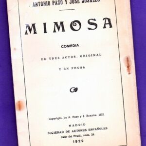MIMOSA : comedia en tres actos...