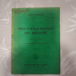 TRES POEMAS DESPUES DEL DESASTRE