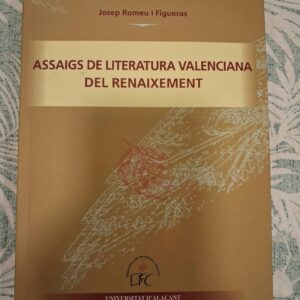 ASSAIGS DE LITERATURA VALENCIANA DEL RENAIXEMENT