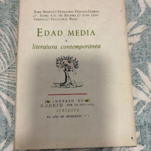 EDAD MEDIA Y LITERATURA CONTEMPORANEA